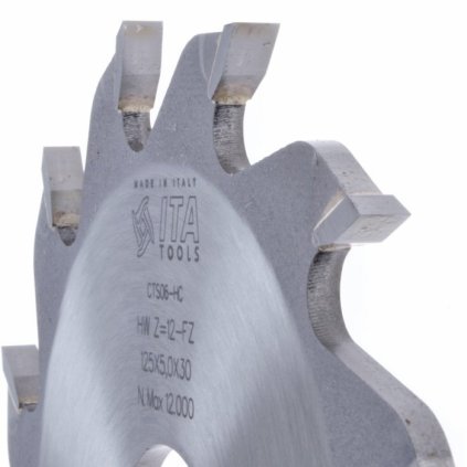 ITA PDA - Pilový kotouč pro CNC drážkovací agregát (D=125; F=30; PH=; Z=12; K=5,0; P=3,5; PR)