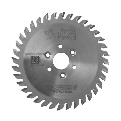 ITA PDA - Pilový kotouč pro CNC drážkovací agregát (D=120; F=20; PH=3/M4/35 LH + 3/M4/35 RH; Z=36; K=4,0; P=2,8; NS)