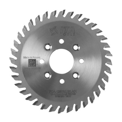 ITA PDA - Pilový kotouč pro CNC drážkovací agregát (D=125; F=30; PH=4/M6/48 LH+ 4/M6/48 RH; Z=36; K=4; P=2,8; NS)