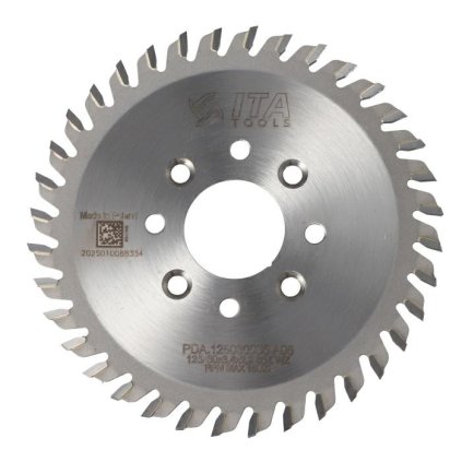 ITA PDA - Pilový kotouč pro CNC drážkovací agregát (D=125; F=30; PH=4/M6 /48 LH + 4/M6/48 RH; Z=36; K=3,4; P=2,2; NS)