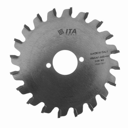 ITA PKA - Kapovací pilový kotouč pro olepovačky hran (D=100; F=22; PH=2/4/30; Z=20; K=2,4; P=1,6; NS)