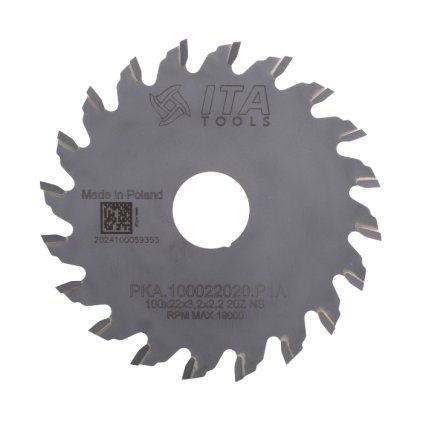 ITA PKA - Kapovací pilový kotouč pro olepovačky hran (D=100; F=22; PH=-; Z=20; K=3.2; P=2,2; NS)