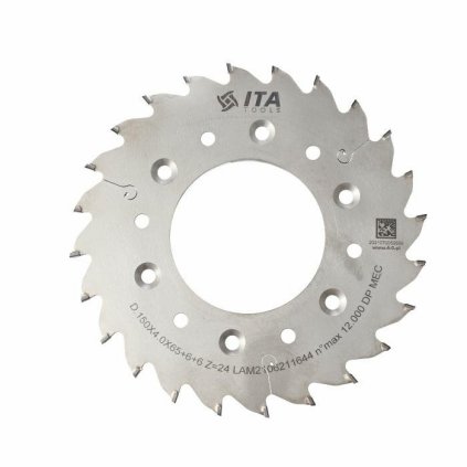ITA DSR/DSN - DIA Pilový kotouč pro drážkování (D=150; F=65; PH=6/M6/90 LH + 6/M6/90 RH; Z=24; K=4,0; P=3; NSF)