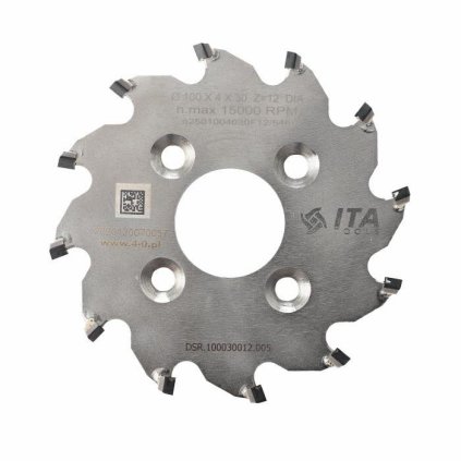 ITA DSR/DSN - DIA Pilový kotouč pro drážkování (D=100; F=30; PH=4/6-12sv/48; Z=12; K=4,0; P=3; PR)
