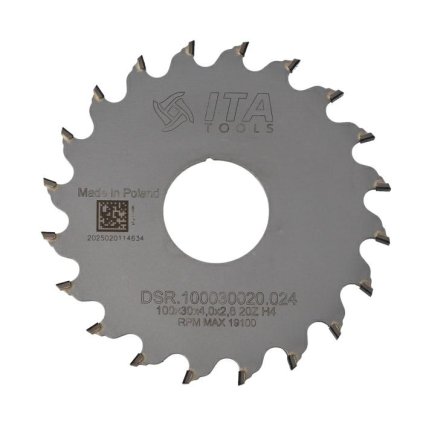 ITA DSR/DSN - DIA Pilový kotouč pro drážkování (D=100; F=30; PH=; Z=20; K=4,0; P=2,8; FP)