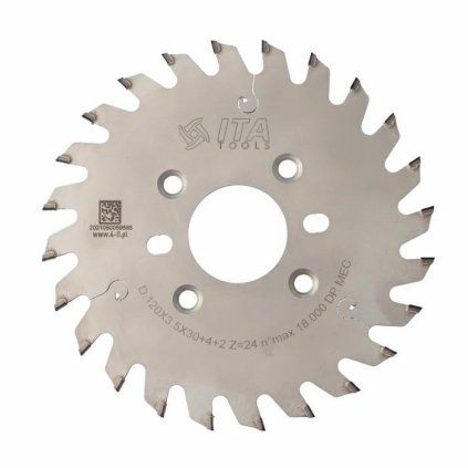 ITA DSR/DSN - DIA Pilový kotouč pro drážkování (D=120; F=30; PH=4/M5/50+2/5,9/(46/50); Z=24; K=3,5; P=2,2; PR)