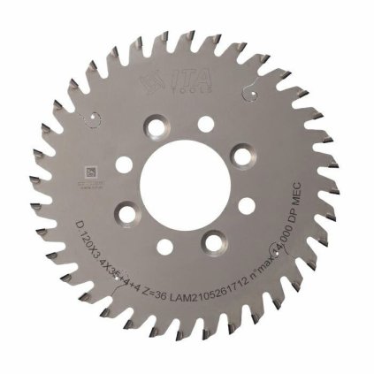 ITA DSR/DSN - DIA Pilový kotouč pro drážkování (D=120; F=35; PH=4/M5/50R+4/M5/50L; Z=36; K=3,4; P=2,2; FP)