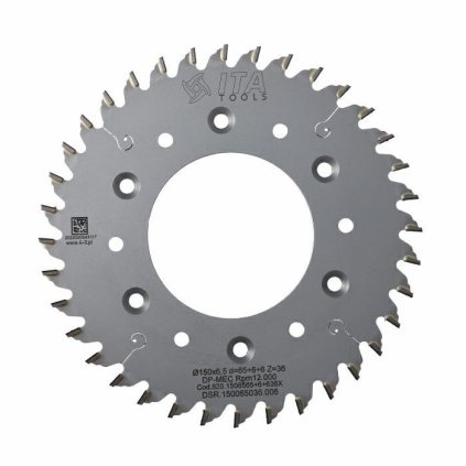 ITA DSR/DSN - DIA Pilový kotouč pro drážkování (D=150; F=65; PH=6/M6/90 LH + 6/M5/90 RH; Z=36; K=6,5; P=4; FP)