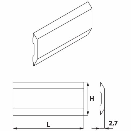 ITA Hoblovací nůž KS7 ENSHIN (L=130; H=12; K=2,7; HM)