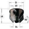 CMT 315 45° Záhlubníky HW pro vrtáky (D min=11; D max=12; D1=20; RH;)