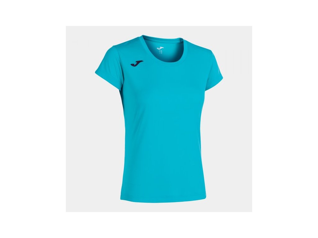 Dámské/Dívčí sportovní tričko JOMA RECORD II SHORT SLEEVE T-SHIRT FLUOR TURQUOISE (Velikost 2XL, Barva FLUOR TURQUOISE)