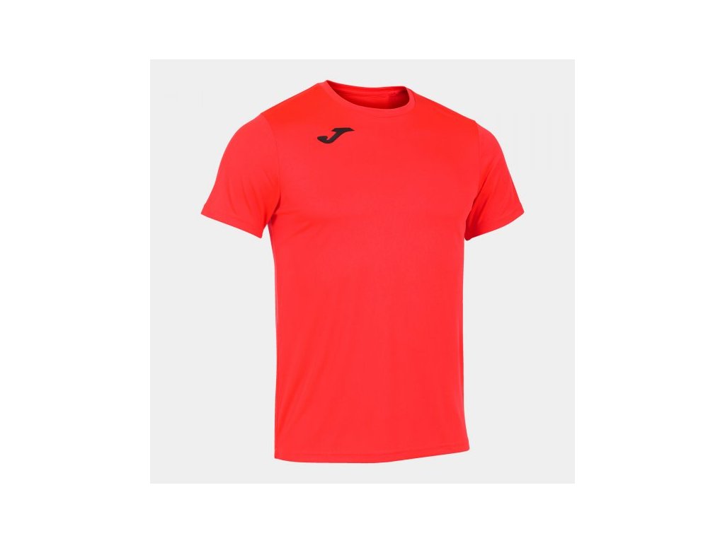 Pánské/Chlapecké sportovní tričko JOMA RECORD II SHORT SLEEVE T-SHIRT FLUOR CORAL (Velikost 2XL, Barva CORAL FLUOR)