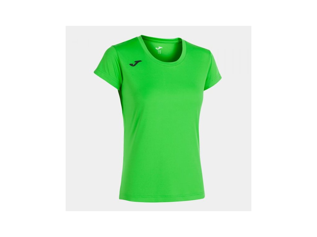 Dámské/Dívčí sportovní tričko JOMA RECORD II SHORT SLEEVE T-SHIRT FLUOR GREEN (Velikost 2XL, Barva FLUOR GREEN)
