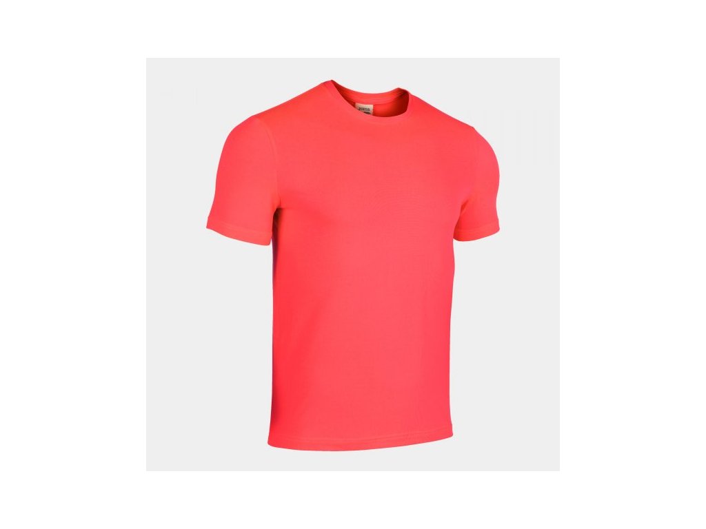 Pánské sportovní tričko JOMA SYDNEY SHORT SLEEVE T-SHIRT FLUOR CORAL (Velikost 2XL, Barva CORAL FLUOR)