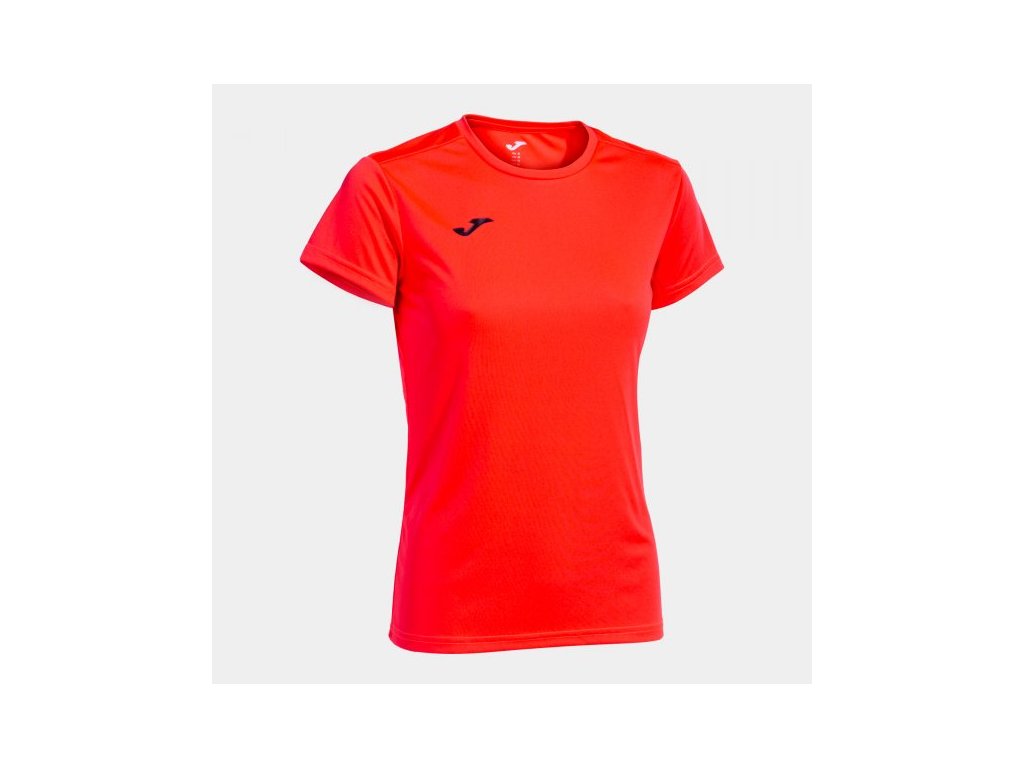 Dámské/Dívčí sportovní tričko JOMA COMBI WOMAN SHIRT CORAL FLUOR S/S (Velikost 2XL, Barva CORAL FLUOR)