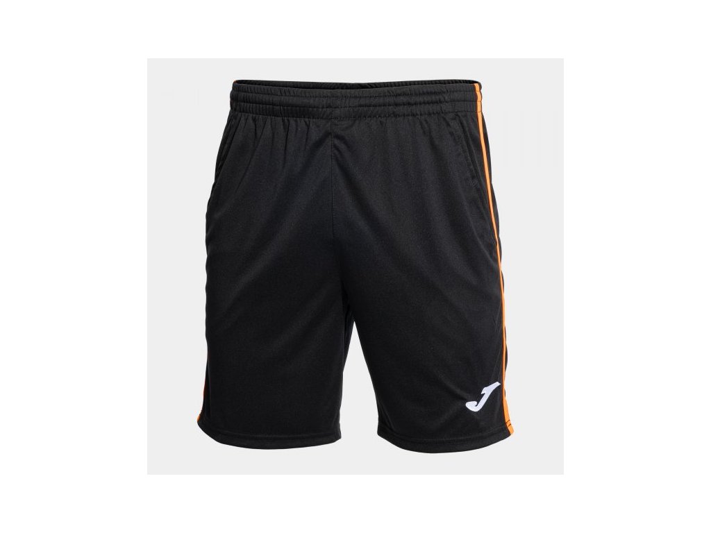 Pánské/Chlapecké sportovní šortky JOMA OPEN III BERMUDA BLACK FLUOR GREEN (Velikost 2XL-3XL, Barva NEGRO-NARANJA FLUOR)