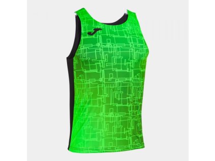 Pánské/Chlapecké tílko JOMA ELITE VIII TANK TOP BLACK FLUOR GREEN (Velikost 128-140, Barva NEGRO-VERDE FLUOR)