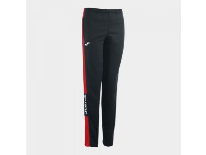 Dámské/Dívčí sportovní tepláky JOMA LONG PANT CHAMPIONSHIP IV BLACK-RED WOMAN (Velikost L, Barva BLACK-RED)