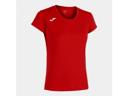 Dámské/Dívčí sportovní tričko JOMA RECORD II SHORT SLEEVE T-SHIRT RED (Velikost 2XL, Barva RED)