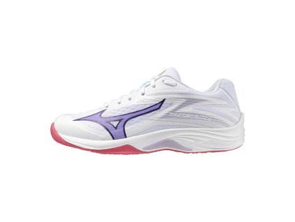 Dámská halová obuv Mizuno THUNDER BLADE Z(W) / White/VioletIndigo/CamelliaRos