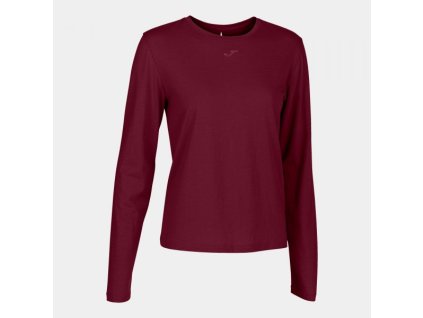 Dámské sportovní tričko JOMA ORGANIC LONG SLEEVE T-SHIRT BURGUNDY (Velikost M, Barva BURGUNDY)