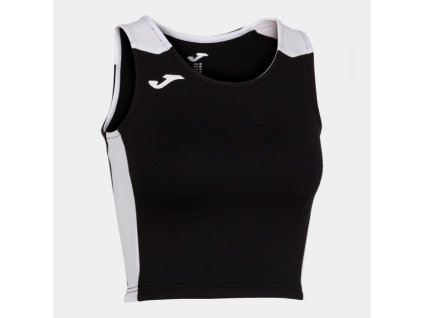 Dámský/Dívčí sportovní top JOMA RECORD II TOP BLACK WHITE (Velikost L, Barva BLACK-WHITE)