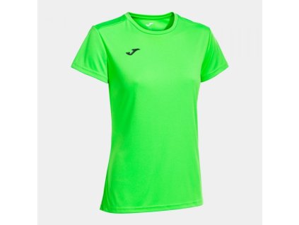 Dámské/Dívčí sportovní tričko JOMA COMBI WOMAN SHIRT GREEN FLUOR S/S (Velikost 2XL, Barva FLUOR GREEN)