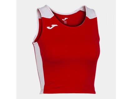 Dámský/Dívčí sportovní top JOMA RECORD II TOP RED WHITE (Velikost 128-140, Barva RED-WHITE)
