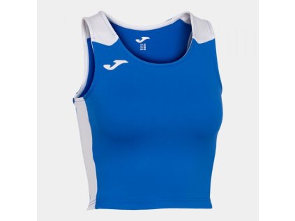 Dámský/Dívčí sportovní top JOMA RECORD II TOP ROYAL WHITE (Velikost 128-140, Barva ROYAL-WHITE)