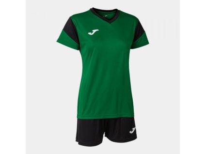 Dámská sportovní souprava JOMA PHOENIX SET GREEN BLACK (Velikost L, Barva GREEEN-BLACK)
