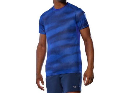 Pánské sportovní tričko Mizuno DryAeroFlow Graphic Tee(M) / ReflexBlue