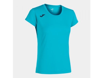 Dámské/Dívčí sportovní tričko JOMA RECORD II SHORT SLEEVE T-SHIRT FLUOR TURQUOISE (Velikost 128-140, Barva FLUOR TURQUOISE)