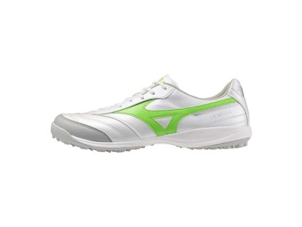 Pánské fotbalov turfy Mizuno MORELIA SALA PRO TF / White/Neon Green/Galaxy Silver