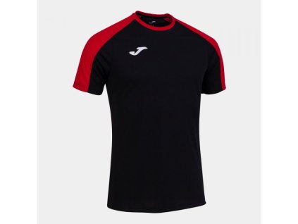 Pánské/Chlapecké fotbalové tričko JOMA ECO CHAMPIONSHIP SHORT SLEEVE T-SHIRT BLACK RED (Velikost S, Barva BLACK-RED)