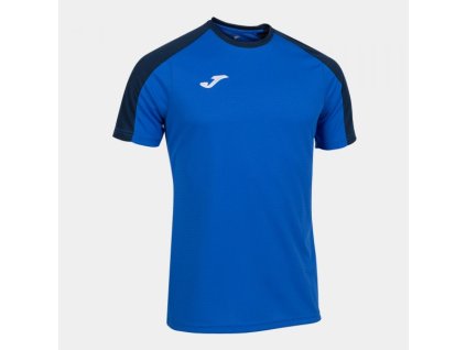 Pánské/Chlapecké fotbalové tričko JOMA ECO CHAMPIONSHIP SHORT SLEEVE T-SHIRT ROYAL NAVY (Velikost S, Barva ROYAL-NAVY)
