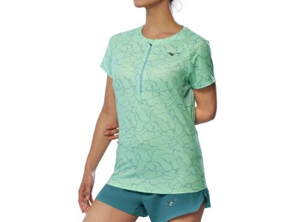 Dámské sportovní tričko Mizuno Graphic Trail Tee(W) / NeoMint (Velikost L)