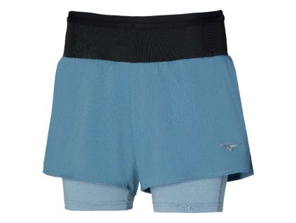 Pánské sportovní šortky Mizuno Trail ER 2in1 Short(W) / Citadel (Velikost S)