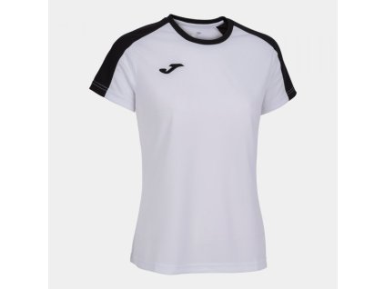 Dámské sportovní tričko JOMA ECO CHAMPIONSHIP SHORT SLEEVE T-SHIRT WHITE BLACK (Velikost L, Barva WHITE-BLACK)