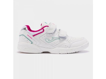 Dívčí tenisky JOMA W.SCHOOL JR 2413 WHITE TURQUOISE (Velikost 25, Barva WHITE)