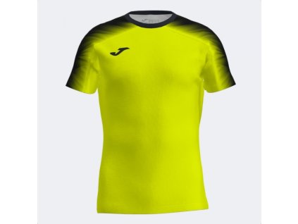 Dámské sportovní tričko JOMA ELITE XI SHORT SLEEVE T-SHIRT FLUOR YELLOW BLACK (Velikost M, Barva AMARILLO FLÚOR-NEGRO)