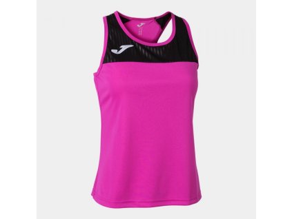 Dámské/Dívčí sportovní tílko JOMA MONTREAL TANK TOP FLUOR PINK BLACK (Velikost S, Barva ROSA FLÚOR-NEGRO)