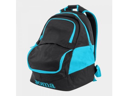 Sportovní batoh JOMA BACKPACK DIAMOND II BLACK-FLUOR TURQUOISE (Velikost S, Barva BLACK-TURQUOISE)