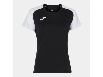 Dámské/Dívčí sportovní tričko JOMA ACADEMY IV SHORT SLEEVE T-SHIRT BLACK WHITE (Velikost 2XL, Barva BLACK-WHITE)