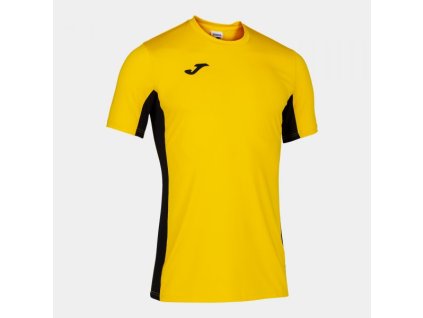 Pánské/Chlapecké sportovní tričko JOMA SUPERLIGA T-SHIRT YELLOW-BLACK S/S (Velikost M, Barva YELLOW-BLACK)