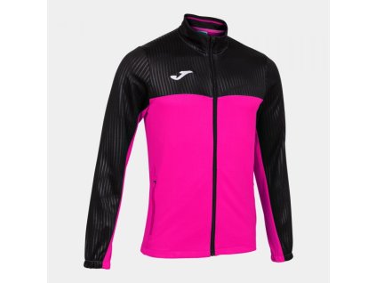 Pánská/Chlapecká tenisová mikina JOMA MONTREAL FULL ZIP SWEATSHIRT FLUOR PINK BLACK (Velikost 2XL, Barva ROSA FLÚOR-NEGRO)