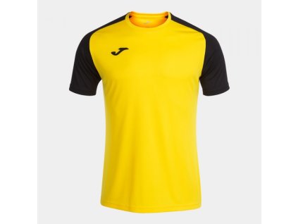 Pánské/Chlapecké sportovní tričko JOMA ACADEMY IV SHORT SLEEVE T-SHIRT YELLOW BLACK (Velikost 128-140, Barva YELLOW-BLACK)