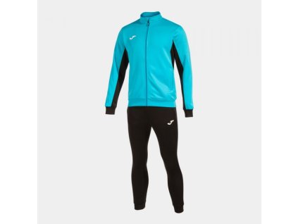 Pánská/Chlapecká sportovní souprava JOMA DERBY TRACKSUIT FLUOR TURQUOISE BLACK (Barva TURQUESA FLÚOR-NEGRO, Velikost 2XL)