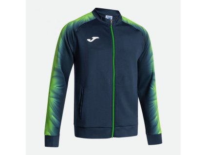 Pánská/Chlapecká sportovní mikina JOMA ELITE XI FULL ZIP SWEATSHIRT NAVY FLUOR GREEN (Velikost 2XL, Barva NAVY-FLUOR GREEN)