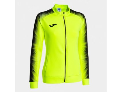 Dámská sportovní mikina JOMA ELITE XI FULL ZIP SWEATSHIRT FLUOR YELLOW BLACK