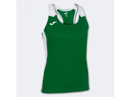 Dámské/Dívčí sportovní tílko JOMA RECORD II TANK TOP GREEN WHITE